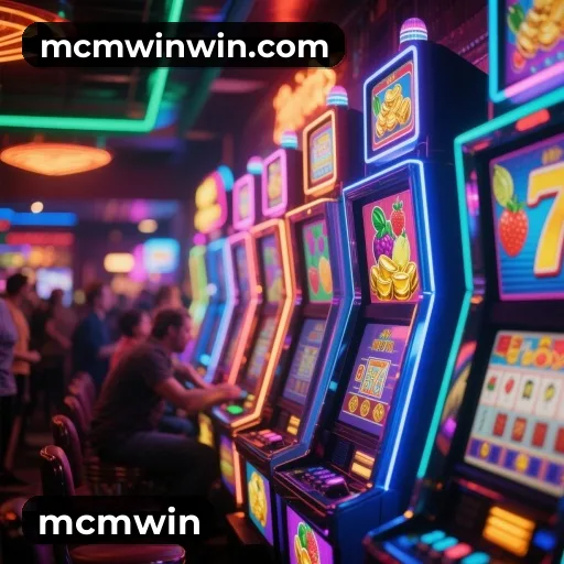 App mcmwin para iOS e Android — interface mobile, login biométrico e PIX integrado